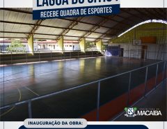 Macaíba: Prefeitura inaugura quadra de Lagoa do Sítio I nesta quarta-feira (30)
