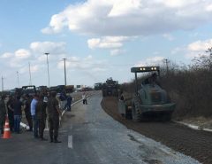 EXÉRCITO SE MOBILIZA PARA RECUPERAR RODOVIA NO RIO GRANDE DO NORTE