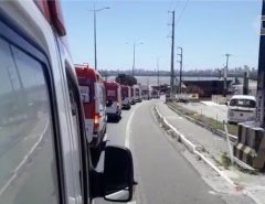 Colegas fazem cortejo de ambulância em homenagem a técnica de enfermagem morta em Natal