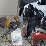 arma e moto roubada