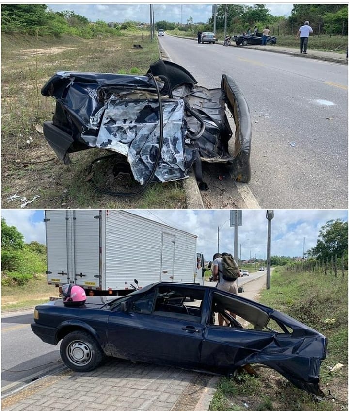 carro se devide ao meio