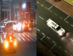 VEJA O VÍDEO: Bandidos assaltam banco e fogem com reféns como escudo nos capôs dos carros