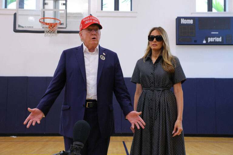 trump e esposa
