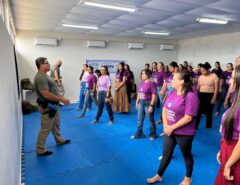 Curso de autodefesa para mulheres é ministrado por instrutores da Polícia Federal em parceria com a Semthas de Macaíba