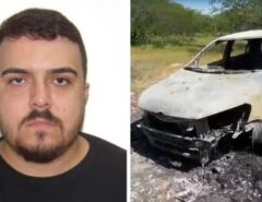 Empresário é encontrado morto com marcas de tiros e mãos amarradas em Caicó; carro da vítima foi incendiado
