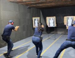 Formandos da Guarda Municipal de Macaíba realizam prova de tiro: última disciplina do curso de formação